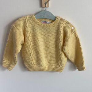 Petit Bateau: Vintage yellow baby sweater 18M